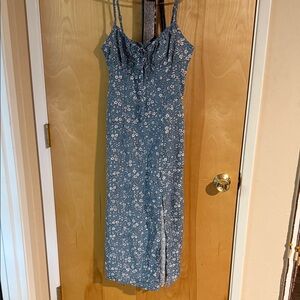 Floral Blue Maxi Dress